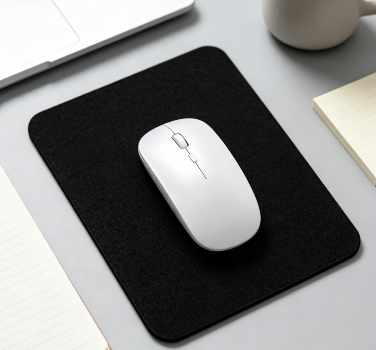 Portable mini black mouse pad. Thickened, washable, and portable mouse pad suitable for home and office use - Image 2