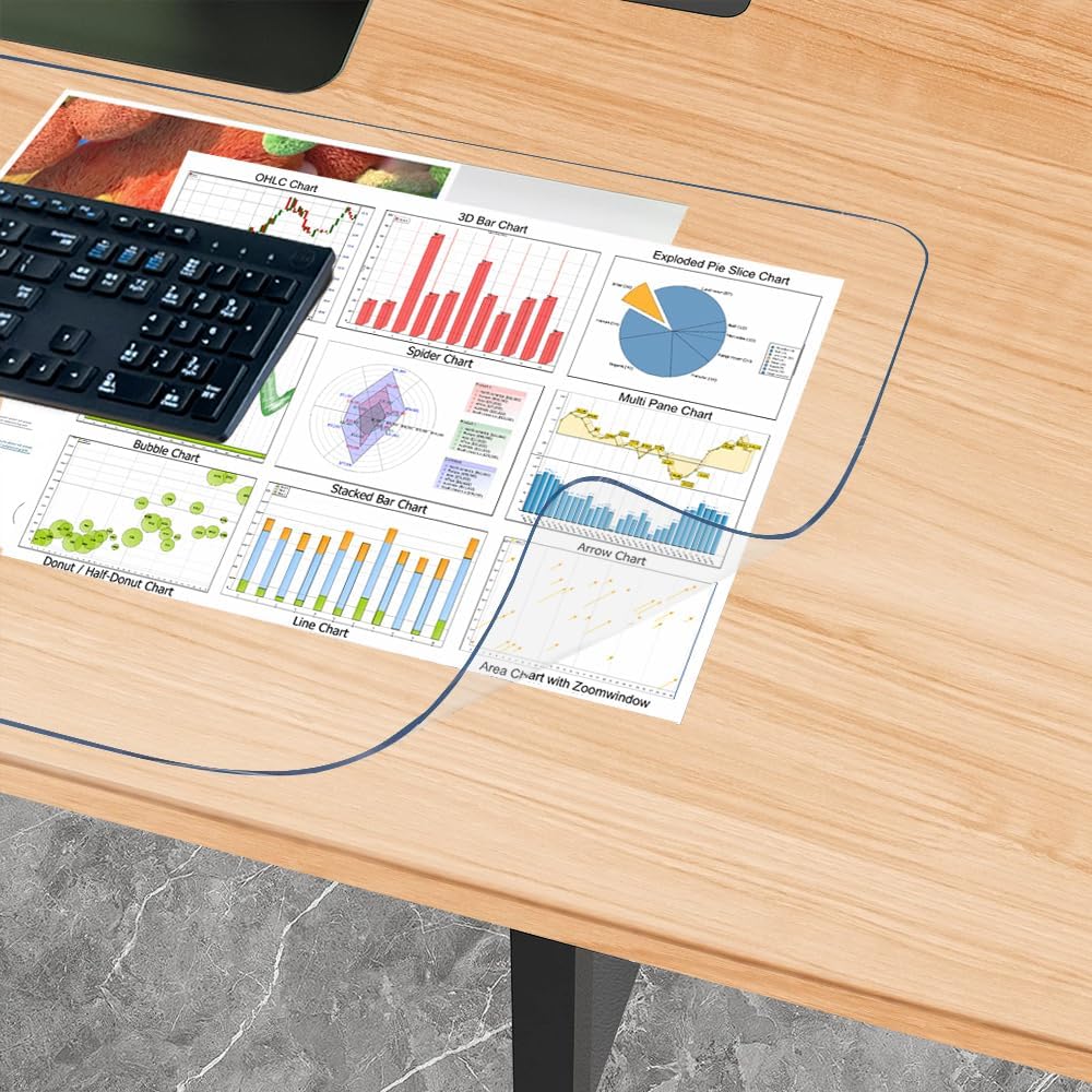 Thickened Transparent Desktop Mat, Water Resistant Anti Slip Hard Surface Cover Pad, Durable Desk Protection Mat For Household And Office Furniture