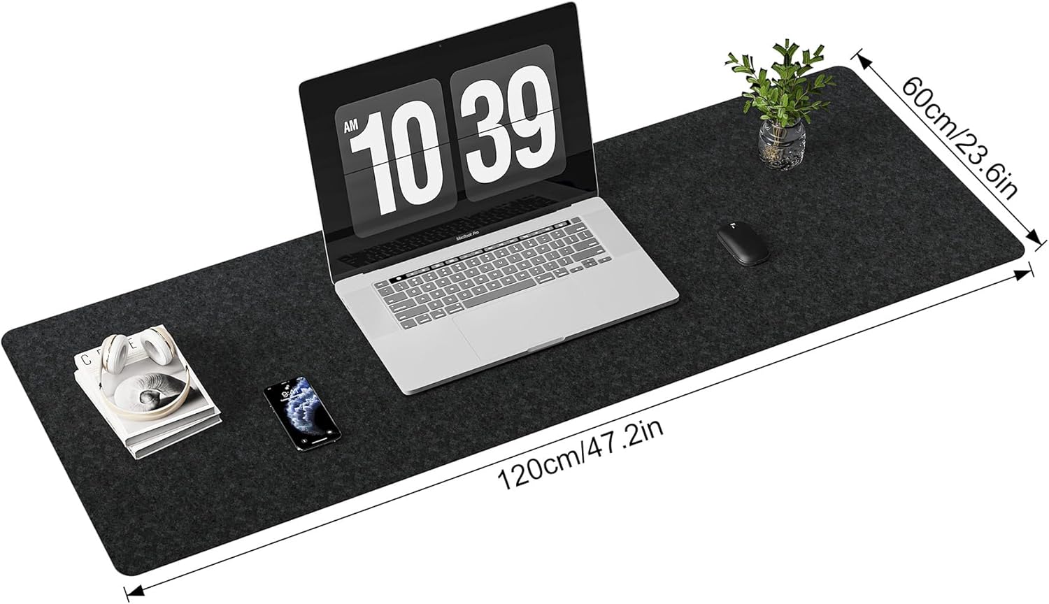 Oversized Felt Desktop Mat, Anti Slip Integrated Keyboard and Mouse Pad, Full Coverage Surface Cover Mat for Office and Household Daily Use - Image 2